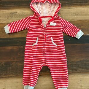 Carter's Red and White Striped One Piece